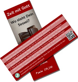 Lesezeichen: Zeit mit Gott - wo steht Dein Sessel?
