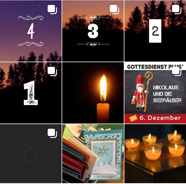 Adventskalender auf instagram
