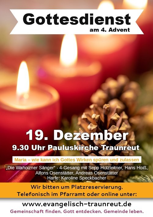 Flyer Gottesdienst Viergesang