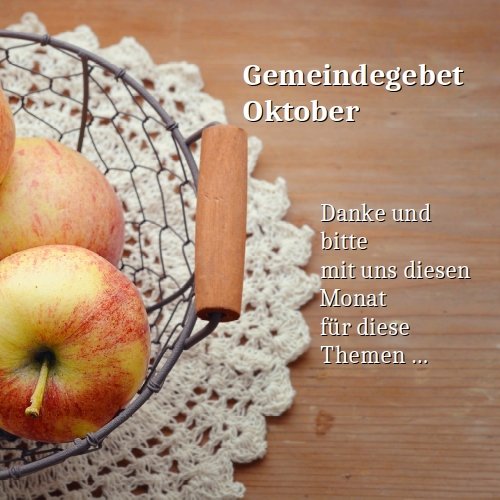 Gemeindegebet Oktober